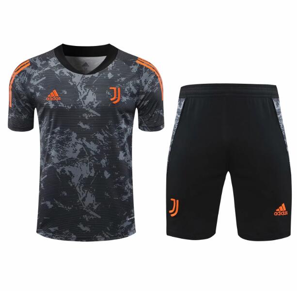 Juventus Grey Training Kits Shirt with Shorts 2020/21